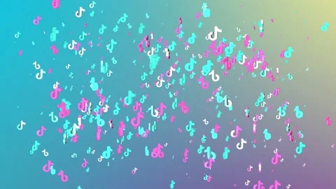 3D icons randomly flying in space. Popular social network. Ukraine, Dnipro Stock Footage 169842779