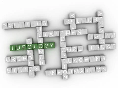 3d Ideology Concept word cloud Stock Illustration