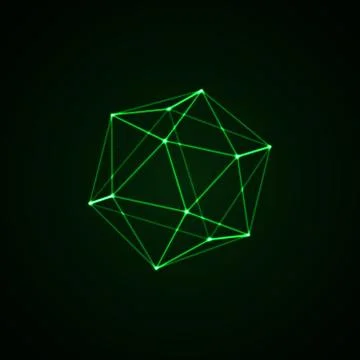 3D illuminated platonic shape Stock Illustration
