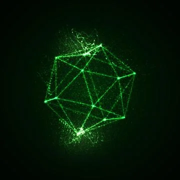 3D illuminated platonic shape Stock Illustration