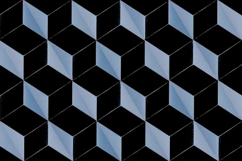 3d illusion, boxes or squares illustration Stock Illustration