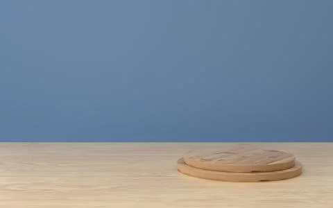 3D Illusration kitchen desk with stage for product display promo or showcase Stock Illustration