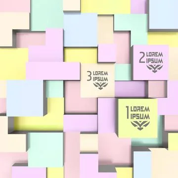 3D illustration 3d blocks structure background. Abstract illustration. Cop... Foto stock