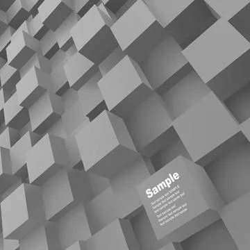 3D illustration 3d blocks structure background. Abstract illustration. Cop... Stock Photos