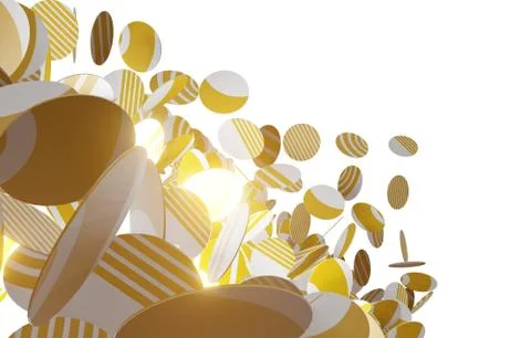 3d illustration 3d pattern decorative ball flying randomly Beautiful three-di イラスト素材