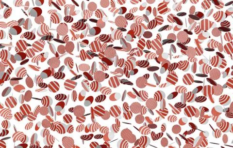 3d illustration 3d pattern decorative ball flying randomly Beautiful three-di Stock Illustration