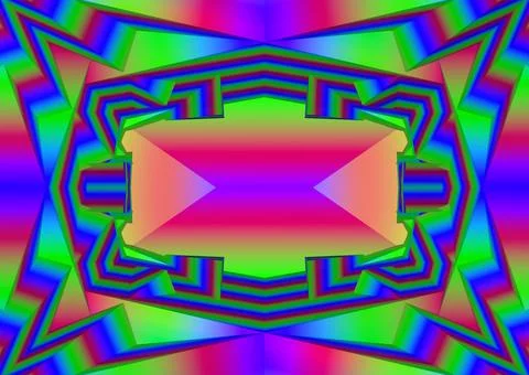 3D-Illustration, 3D Render, geometric background with fragments Stock Illustration