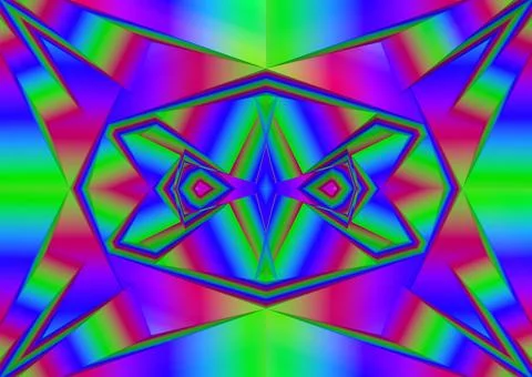 3D-Illustration, 3D Render, geometric background with fragments Stock Illustration