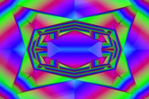 3D-Illustration, 3D Render, geometric background with fragments Stock Illustration