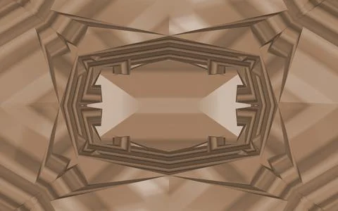 3D-Illustration, 3D Render, geometric background with fragments Stock Illustration