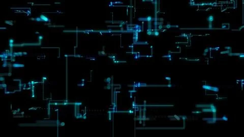 3D illustration, 3D rendering, abstract geometric background, Blue Line and B Illustrazione stock