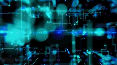 3D illustration, 3D rendering, abstract geometric background, Blue Line and B Illustrazione stock