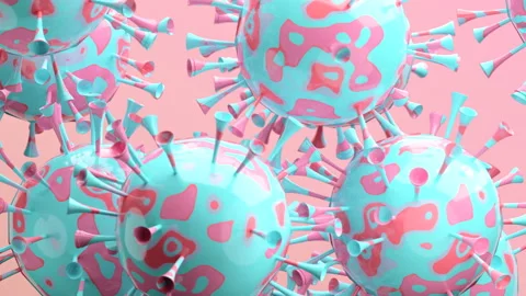 3D illustration, 3D rendering. Cartoon Virus mutation. Stock Footage 158565786