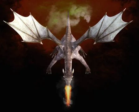 3D Illustration; 3D Rendering of a Dragon 3D Illustration; 3D Rendering of... 스톡 사진