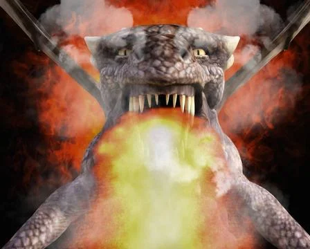 3D Illustration; 3D Rendering of a Dragon 3D Illustration; 3D Rendering of... 스톡 사진