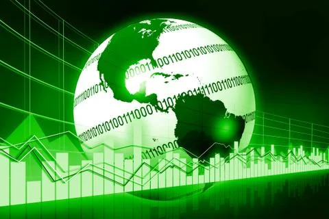 3D illustration/ 3D rendering - global business chart Illustrazione stock