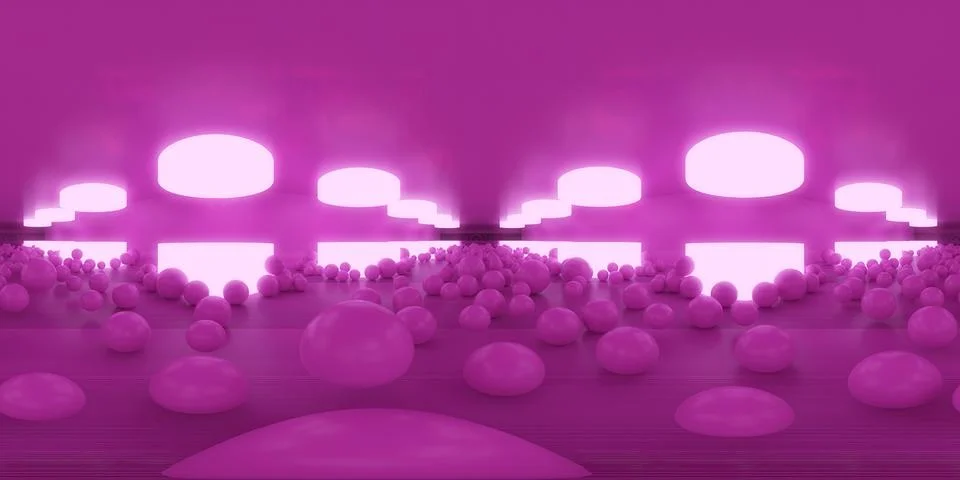 3d illustration, 3d rendering, vr 360 panorama abstract images of the geometr Illustrazione stock