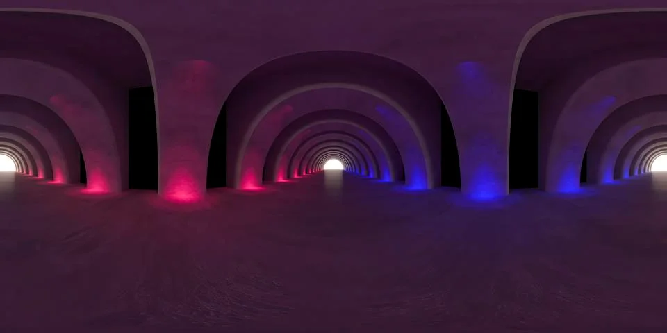 3d illustration, 3d rendering, vr 360 panorama abstract images of the geometr 스톡 일러스트