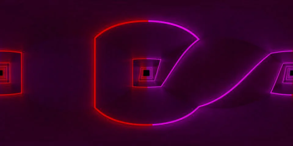 3d illustration, 3d rendering, vr 360 panorama abstract images of the geometr Stock-Illustration