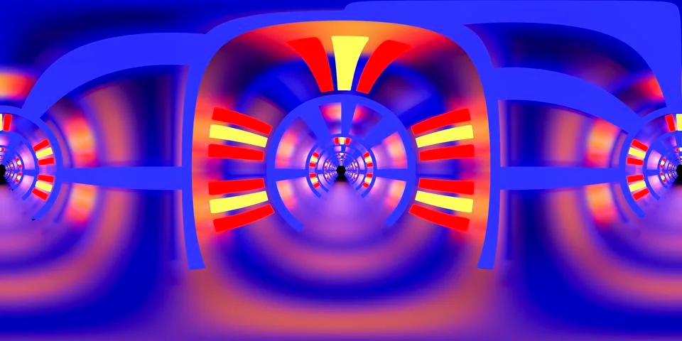 3d illustration, 3d rendering, vr 360 panorama abstract images of the geometr Illustration