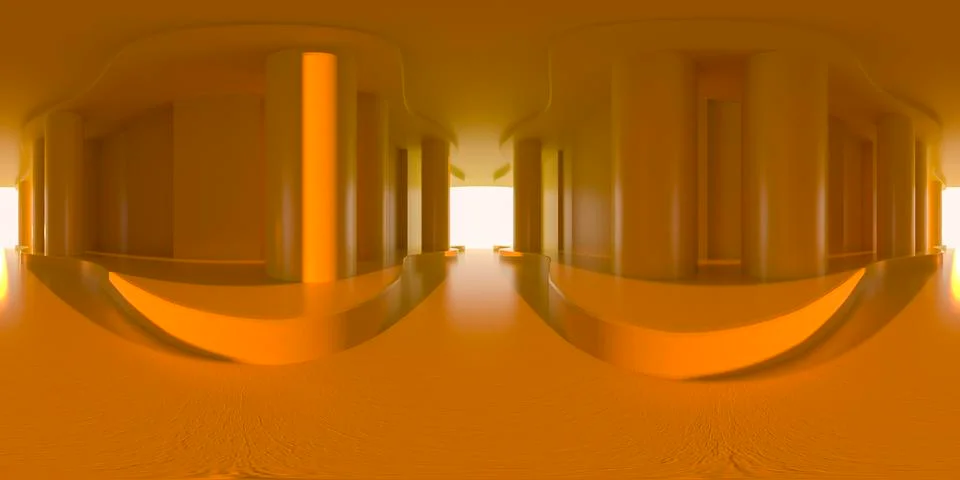 3d illustration, 3d rendering, vr 360 panorama abstract images of the geometr Ilustración de archivo