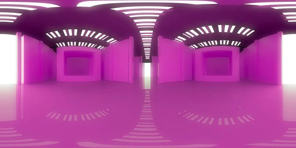 3d illustration, 3d rendering, vr 360 panorama abstract images of the geometr Illustration