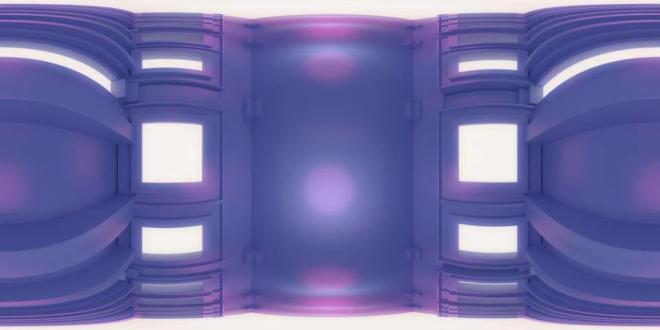 3d illustration, 3d rendering, vr 360 panorama abstract images of the geometr Illustration