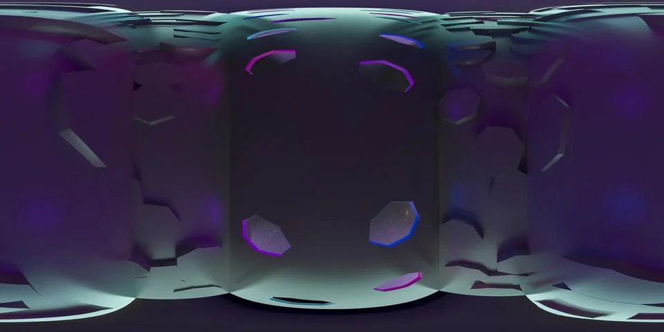 3d illustration, 3d rendering, vr 360 panorama abstract images of the geometr Illustration