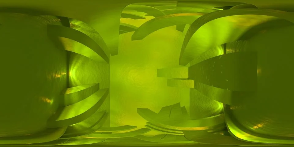 3d illustration, 3d rendering, vr 360 panorama abstract images of the geometr Illustration