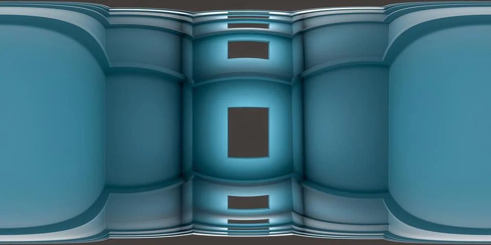 3d illustration, 3d rendering, vr 360 panorama abstract images of the geometr Illustrazione stock