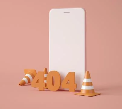 3D Illustration. 404 Webpage error concept. Stock Illustration
