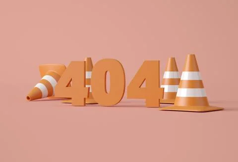 3D Illustration. 404 Webpage error. Stock-Illustration