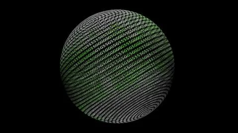 3D illustration 5G text on sphere concept Stock Illustration