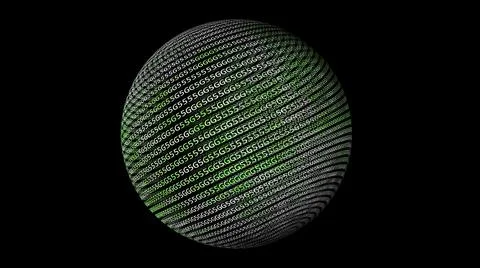 3D illustration 5G text on sphere concept Stock Illustration