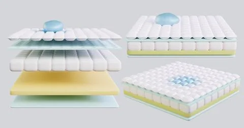 3d illustration of absorption composition, inside, frame of blue drops, liqu Stock Illustration