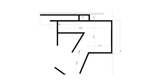3d illustration - abstract architecture background: house plan Stock Illustration