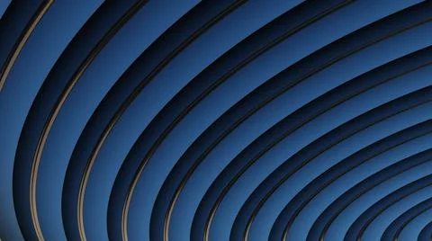 3D Illustration Abstract Backdrop With Blue Curved Gradient Lines Stock Illustration
