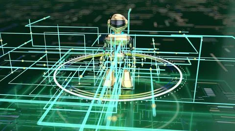 3D Illustration of an Abstract background of Artificial Intelligence Illustrazione stock