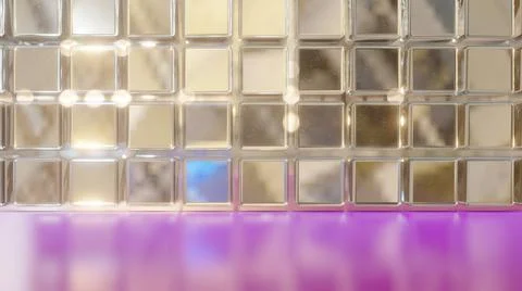 3d Illustration Abstract Background With Cubes Reflection Illustrazione stock