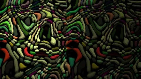 3d illustration - abstract background with disgusting slimy bacteria Stock Illustration