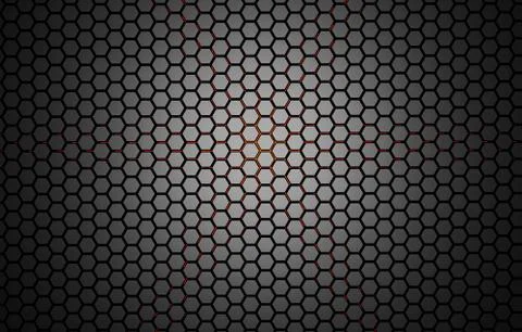 3d illustration abstract background with hexagons Futuristic technology honey Stock Illustration