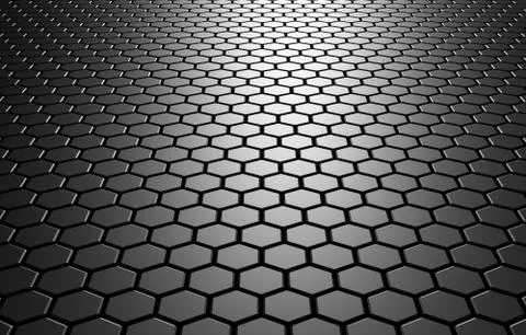 3d illustration abstract background with hexagons Futuristic technology honey Stock Illustration