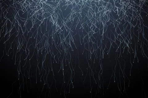 3d illustration abstract background of moving pattern creating particles in c Illustrazione stock