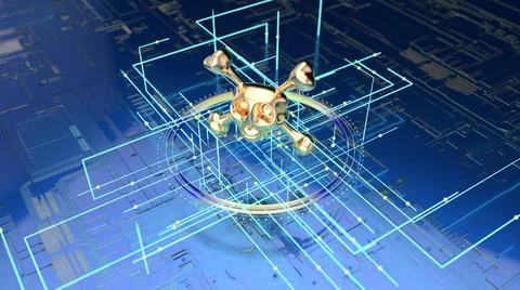 3D Illustration of an Abstract background of a virus concept Illustrazione stock
