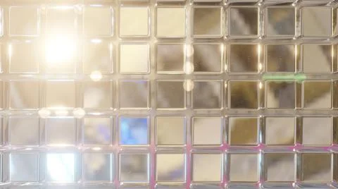 3d Illustration Abstract Background With Wall Of Cubes Reflection Stock Illustration