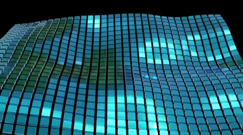 3d illustration - abstract background with waves made of a lot of rectangle g イラスト素材