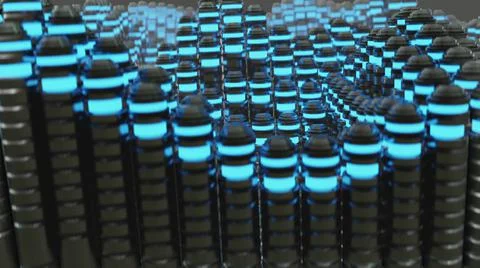 3d illustration - abstract background with waves made of a lot of rectangle g イラスト素材