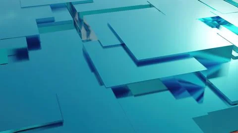 3d illustration - abstract background with waves made of a lot of rectangle g Stock Illustration