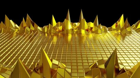 3d illustration - abstract background with waves made of a lot of rectangle g 스톡 일러스트