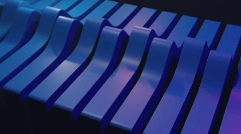 3d illustration - abstract background with waves made of a lot of rectangle g 스톡 일러스트